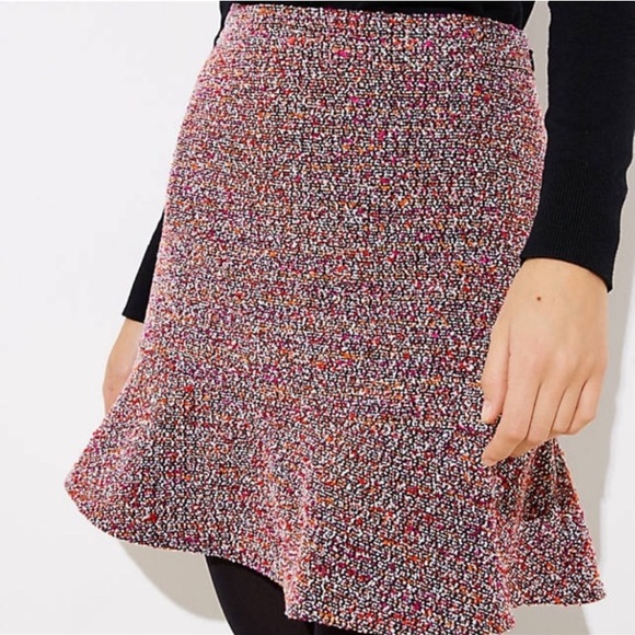Loft Tweed Peplum Skirt Size 4 - Picture 3 of 13